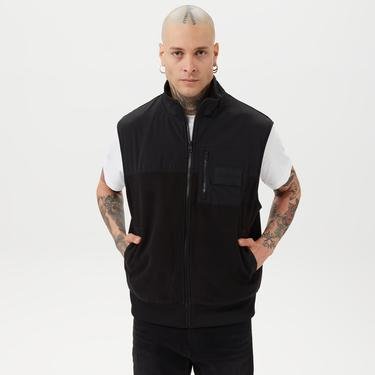  Calvin Klein Jeans Polar Fleece Outdoor Erkek Siyah Sweatshirt