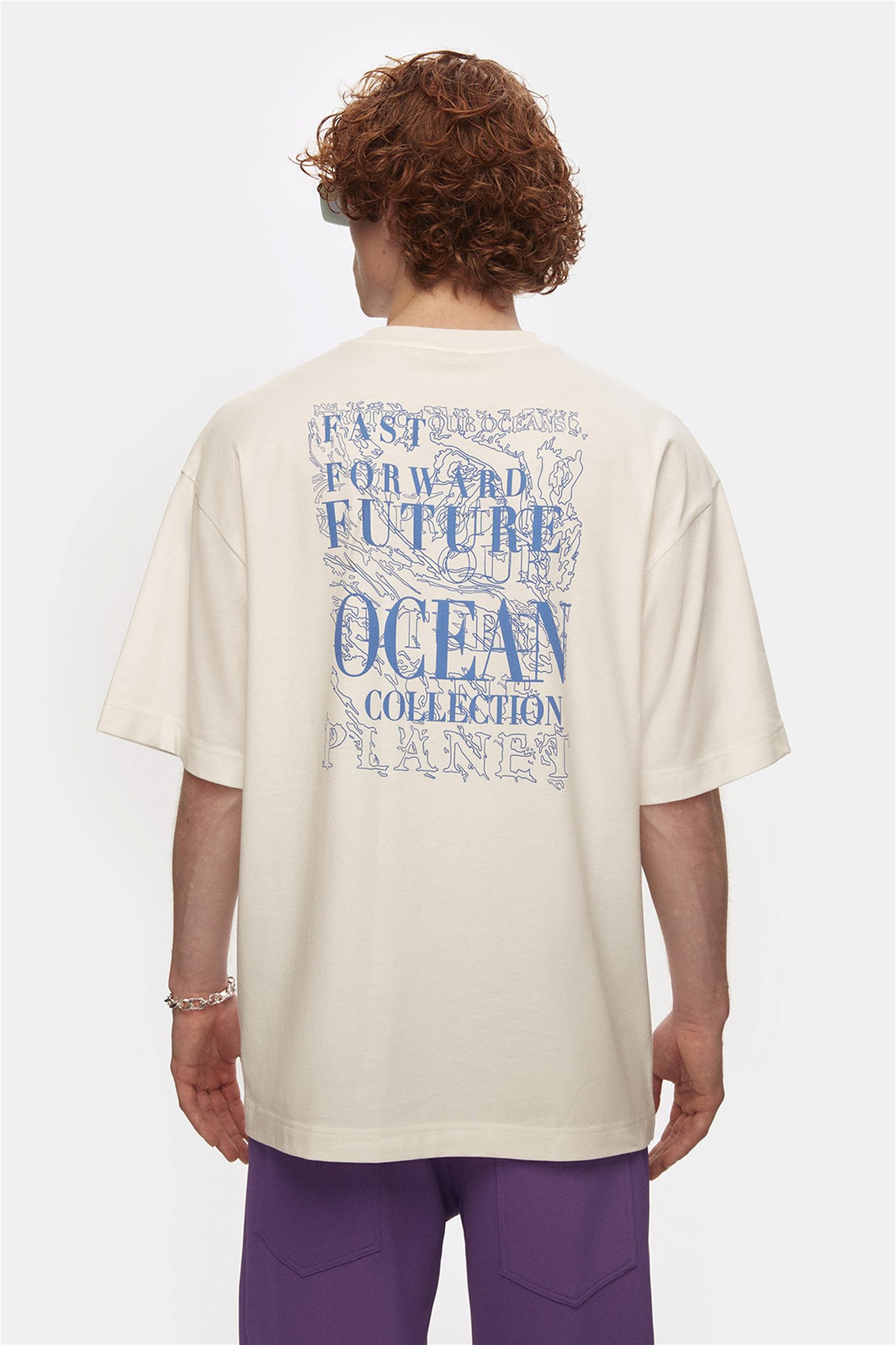 FFF Erkek Future Tshırt Arka Beden Baskılı Oversıze T Shirt