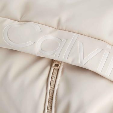  Calvin Klein Jeans Glazed Long Puffer Kadın Bej Mont