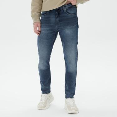  Calvin Klein Jeans Slim Taper Erkek Mavi Jean