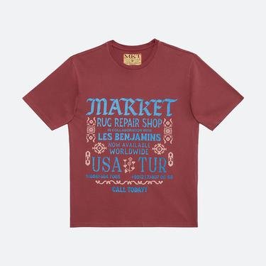  Les Benjamins x Market Repair Shop 605 Unisex Pembe T-Shirt