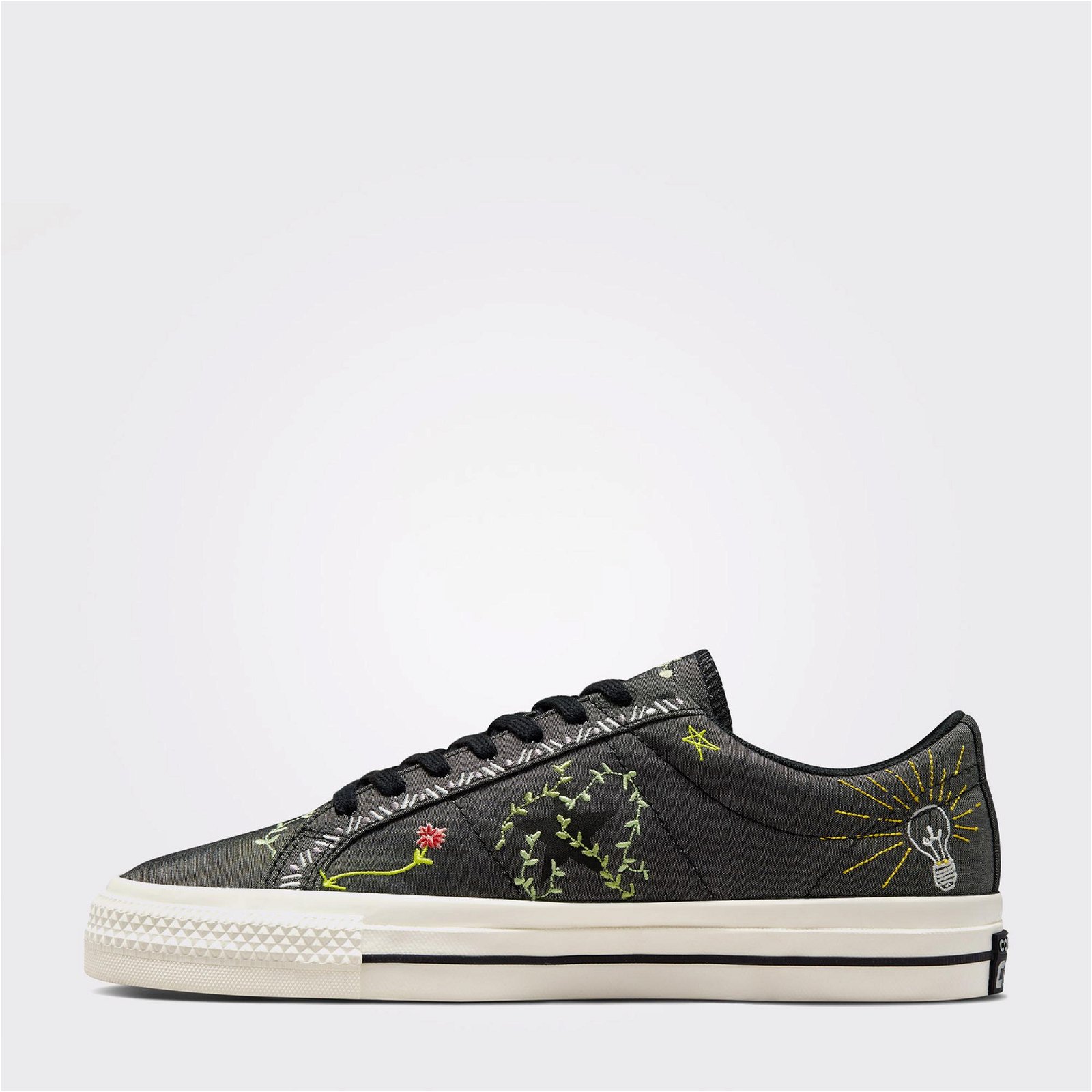 Converse Cons One Star Pro Embroidery Unisex Siyah Sneaker