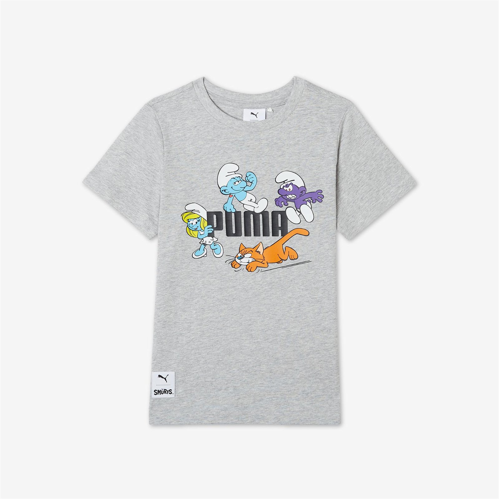  Puma X THE SMURFS Çocuk Gri T-Shirt