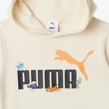  Puma X The Smurfs Çocuk Bej Sweatshirt