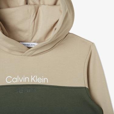  Calvin Klein Jeans Color Block Terry Set Çocuk Yeşil Eşofman Takımı