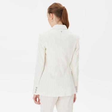  Guess Dina Double Breast Kadın Beyaz Ceket