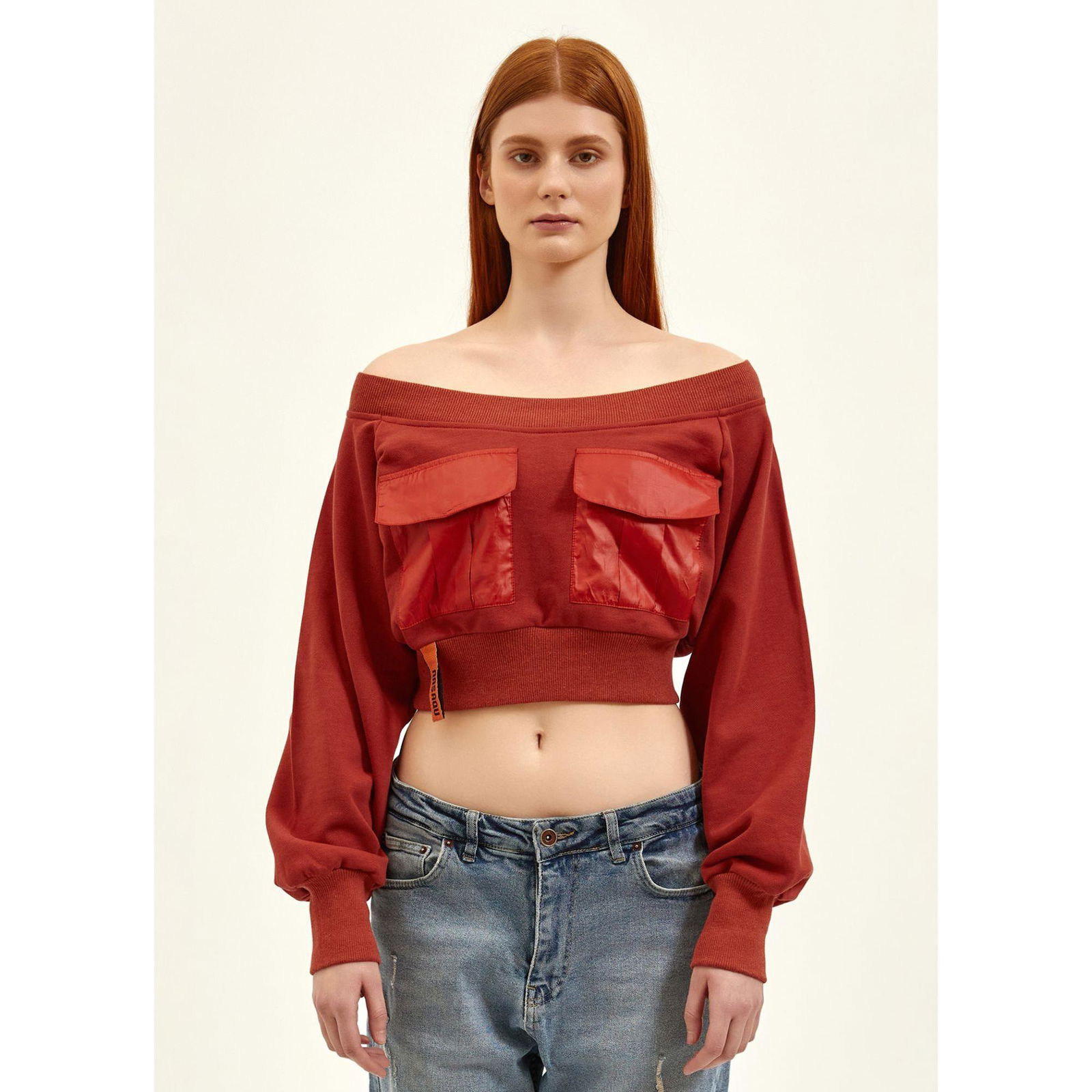 Nasaqu Kadın Skater Girl Terracota Crop Top