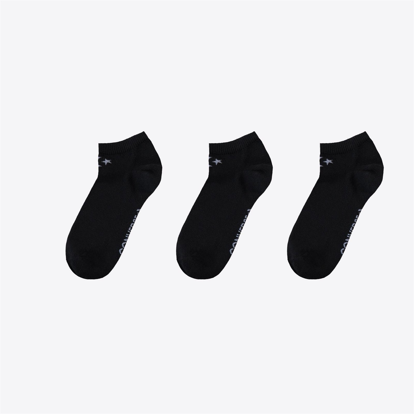 Converse Basic Flatknit 3 Parça Erkek Siyah Çorap
