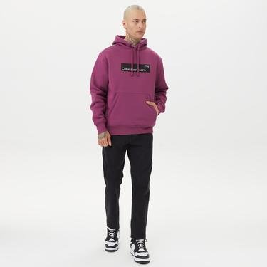  Calvin Klein Jeans Hyper Real Box Logo Erkek Mor Sweatshirt