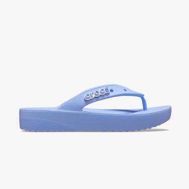  Crocs Classic Platform Flip Kadın Mavi Terlik