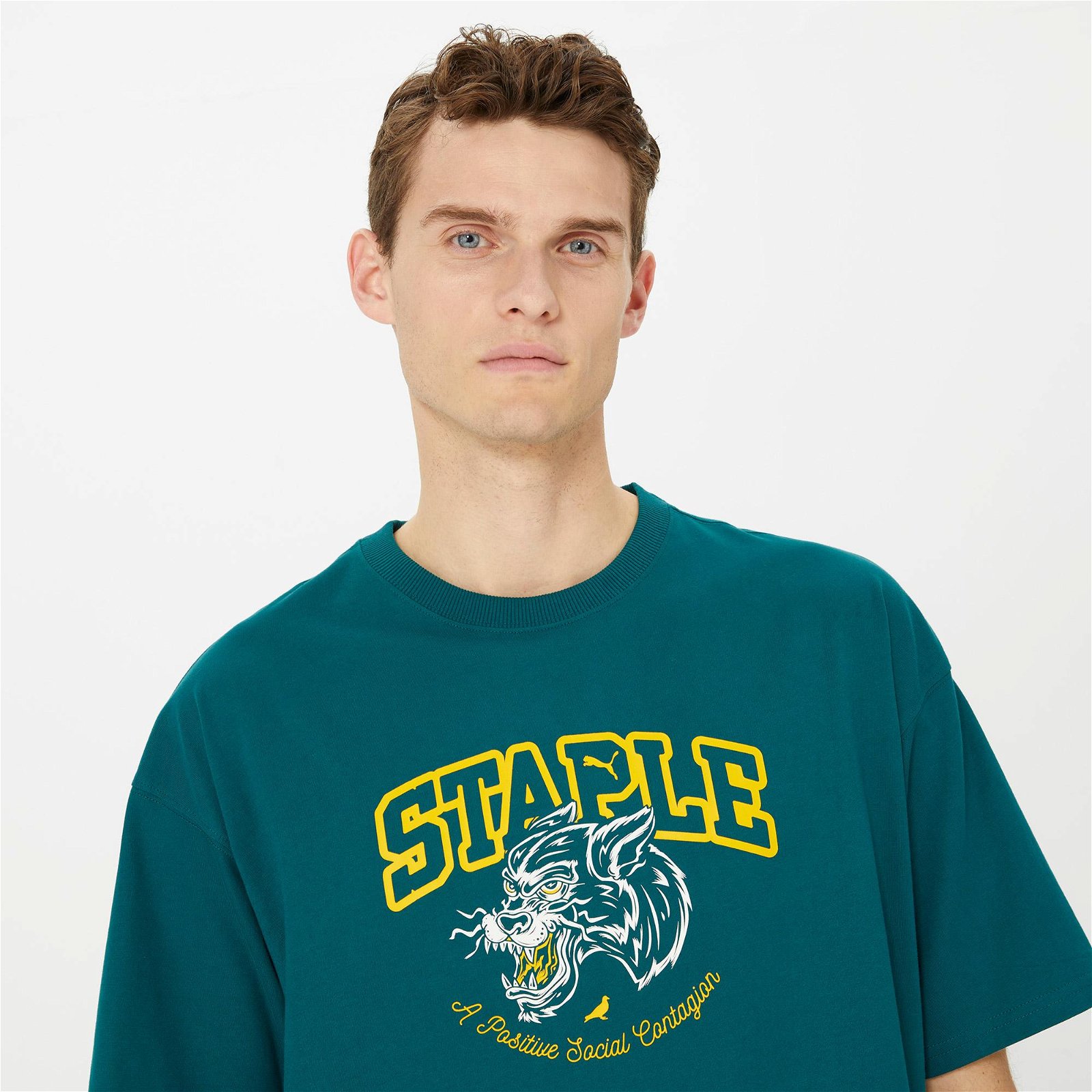 Puma X STAPLE Unisex Yeşil T-Shirt