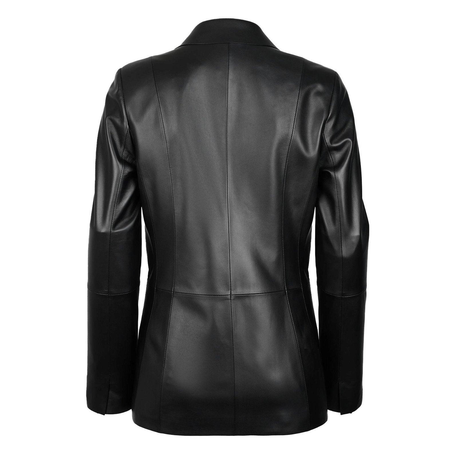 Angelea Siyah Kadın Blazer Deri Ceket