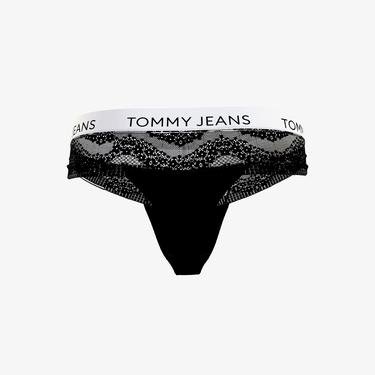  Tommy Jeans Thong Kadın Siyah Külot