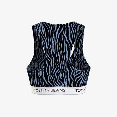  Tommy Jeans Unlined Prt Kadın Mavi Bra