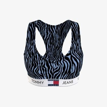  Tommy Jeans Unlined Prt Kadın Mavi Bra