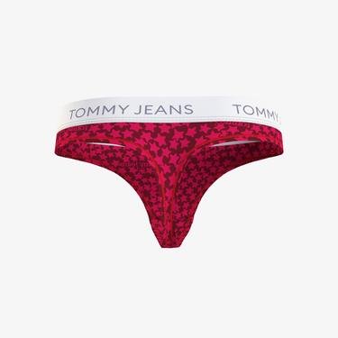  Tommy Jeans Thong Ctn Print Kadın Pembe Külot