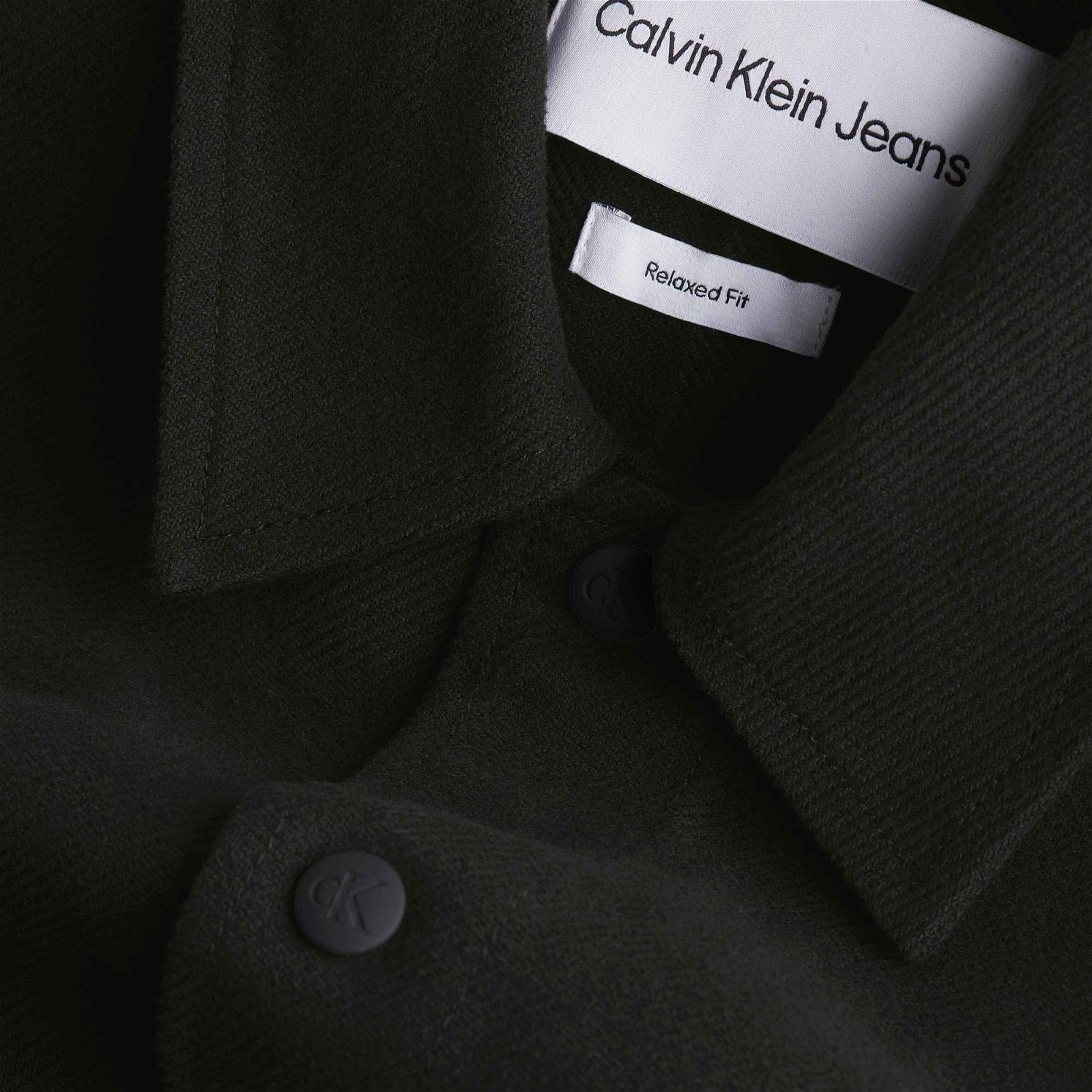 Calvin Klein Jeans Premium Essentials Erkek Siyah Gömlek