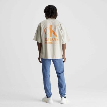  Calvin Klein Jeans Bold Logo Erkek Bej T-Shirt