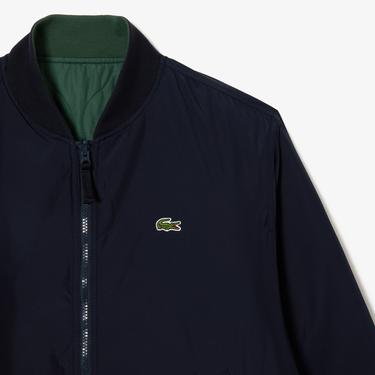  Lacoste Erkek Çift taraflı Hakim Yaka Kapitone Lacivert Mont