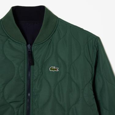  Lacoste Erkek Çift taraflı Hakim Yaka Kapitone Lacivert Mont
