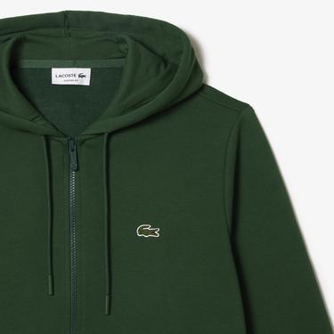  Lacoste Erkek Classic Fit Fermuarlı Yeşil Sweatshirt