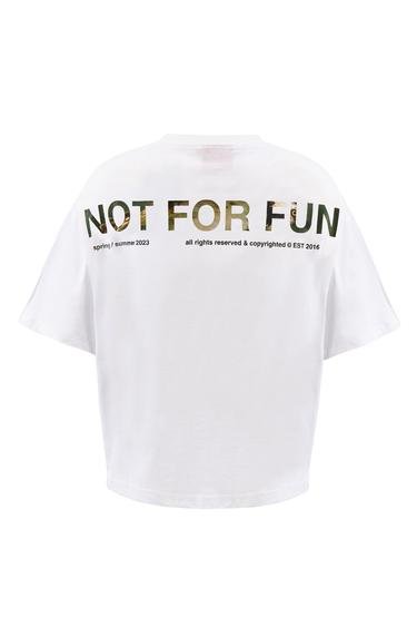  For Fun Not For Fun 005 Kadın Beyaz T-shirt