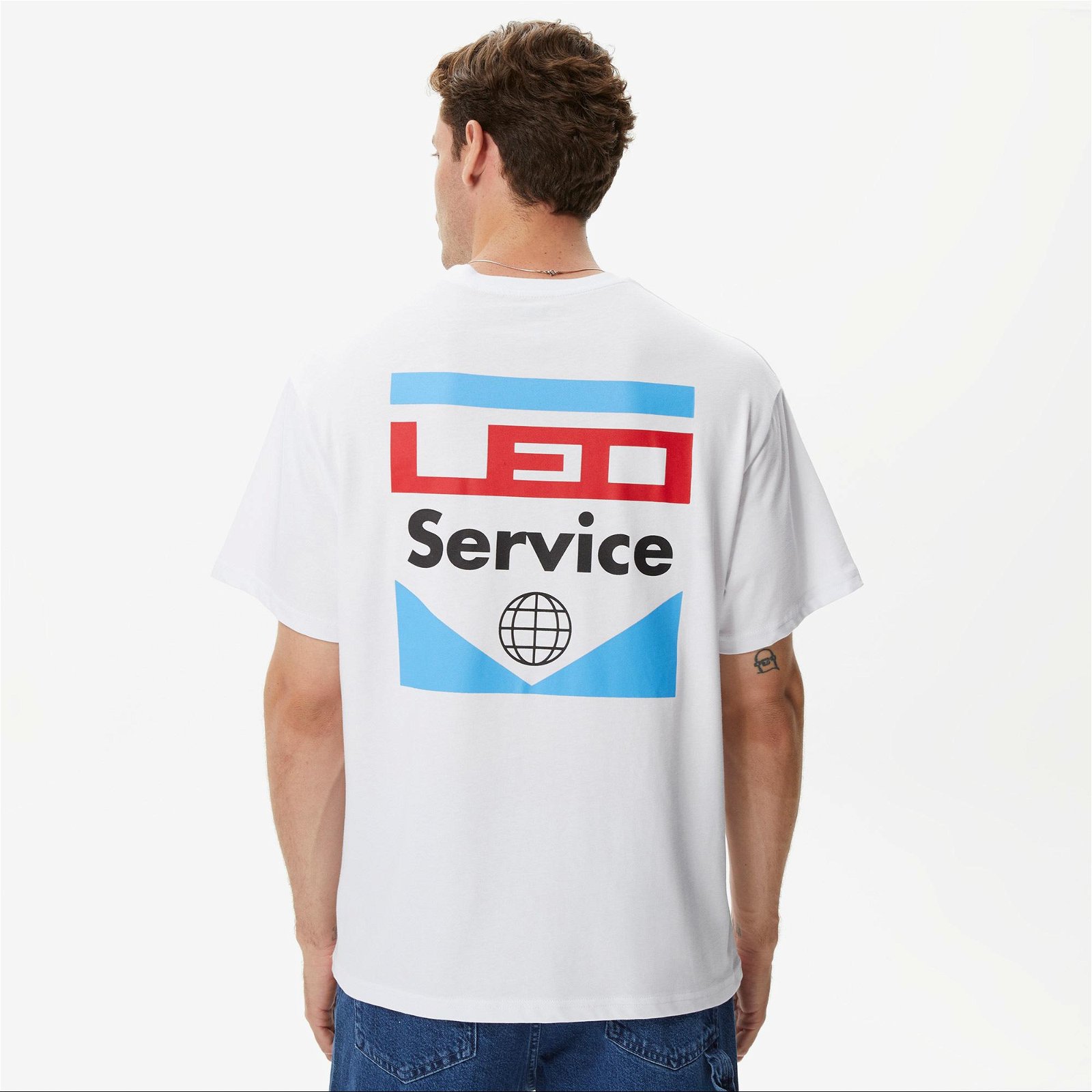 Leo Lunatic Service Erkek Beyaz T-Shirt