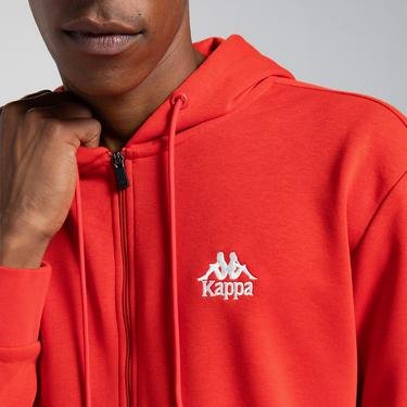 Kappa Authentic Cossar Erkek Kırmızı Günlük Fermuarlı Sweatshirt