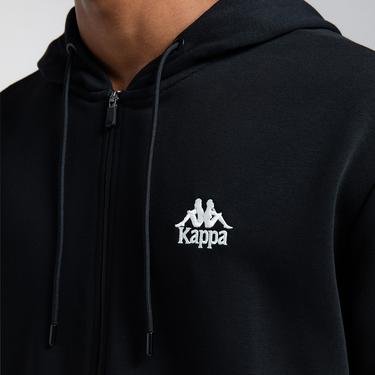  Kappa Authentic Cossar Erkek Siyah Fermuarlı Sweatshirt