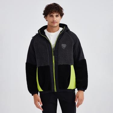  Skechers M Outdoor Fleece Full Zip Sherpa Erkek siyah Ceket