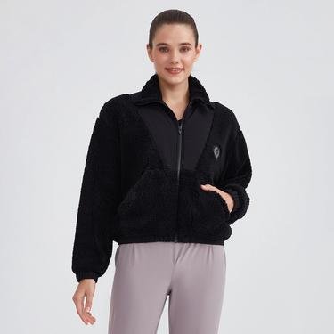  Skechers W Outdoor Fleece Half Zip Sherpa Kadın siyah Sweatshirt