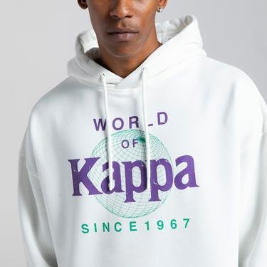  Kappa Authentic Ageo Erkek Beyaz Günlük Sweatshirt