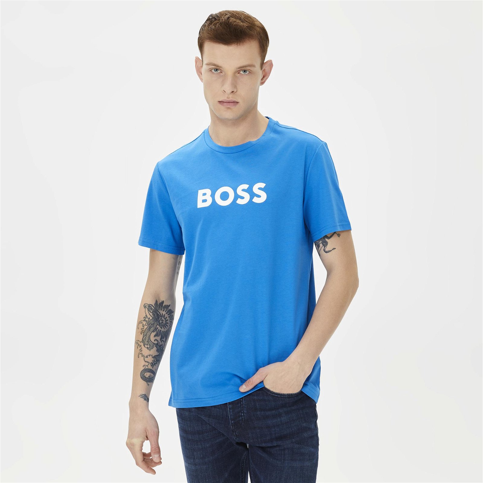 Boss Erkek Lacivert T-Shirt