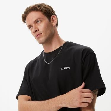  Leo Lunatic Logo Erkek Siyah T-Shirt