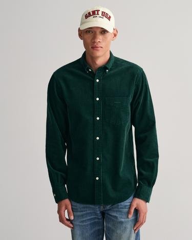  GANT Erkek Yeşil Regular Fit Düğmeli Yaka Gömlek