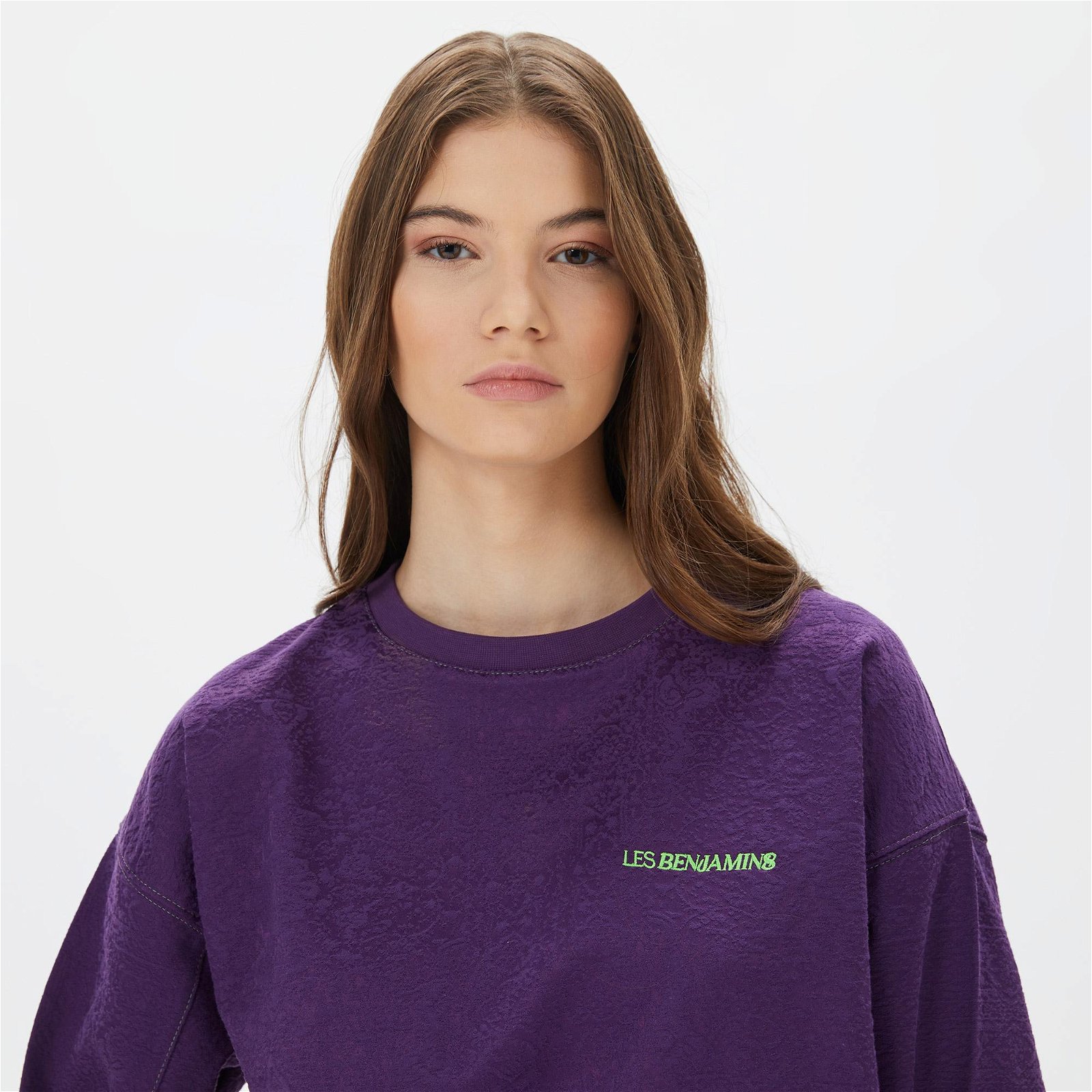 Les Benjamins Regular 009 Unisex Mor Sweatshirt