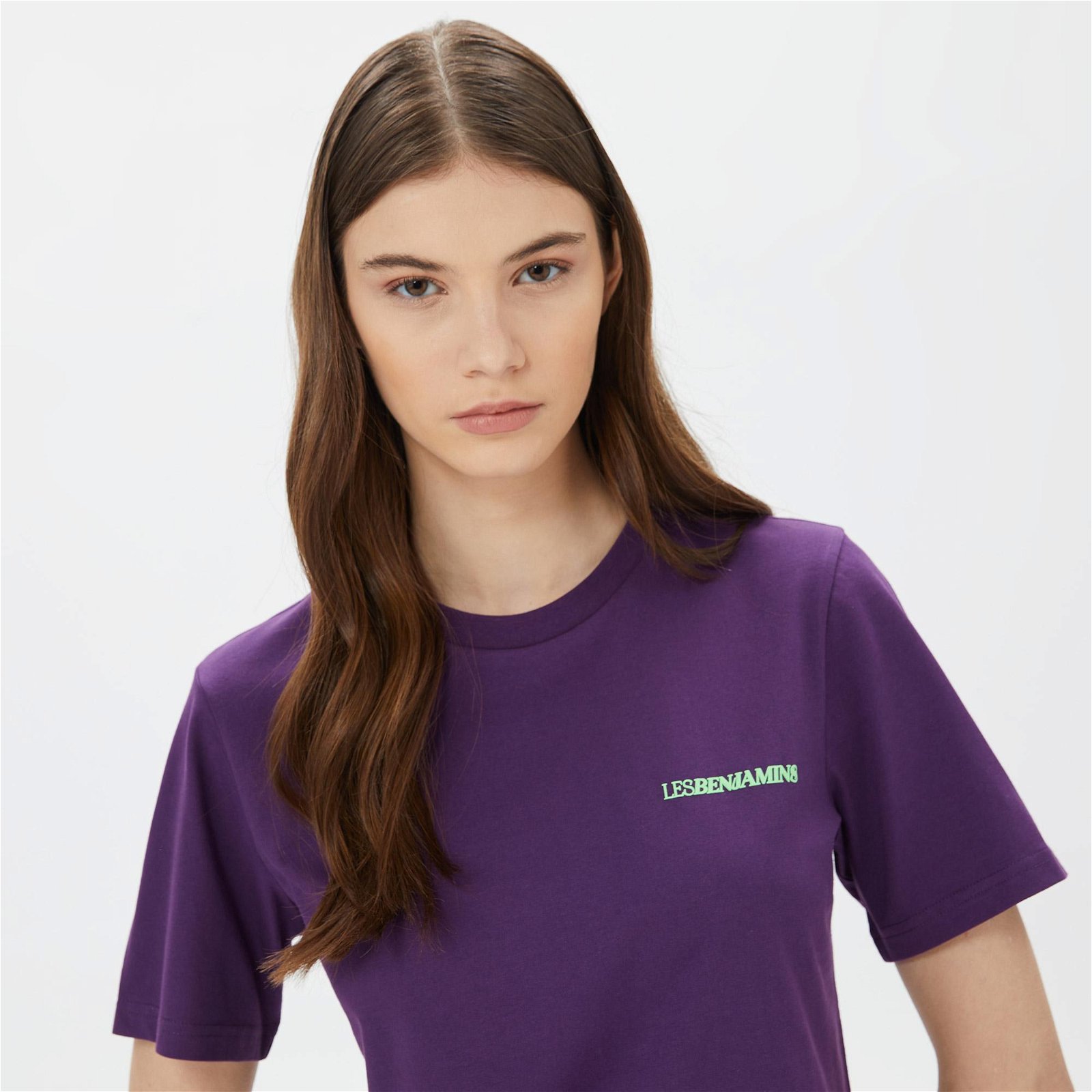 Les Benjamins Regular 009 Unisex Mor T-Shirt