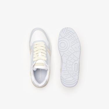  Lacoste T-Clip Monogram Kadın Beyaz Sneaker