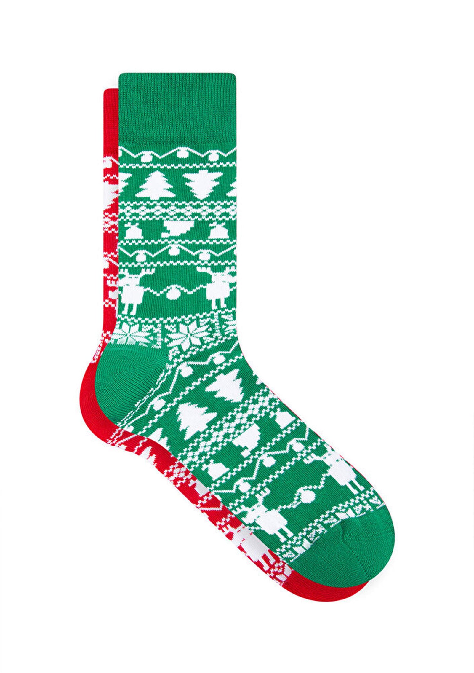 Mavi Yılbaşı Temalı 2li Çorap Seti 0911390-82054