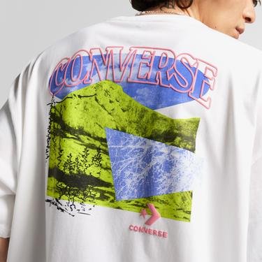 Converse Mountain Remix Graphic Erkek Beyaz T-shirt