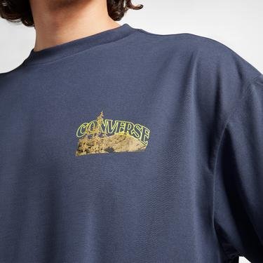  Converse Mountain Remix Graphic Erkek Mavi T-shirt
