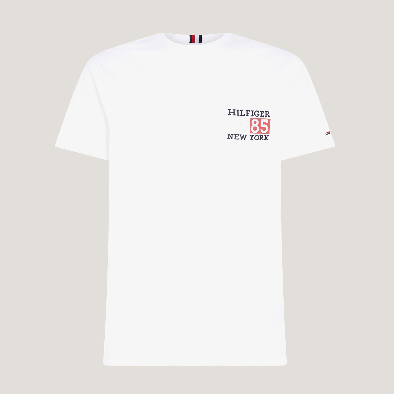 Tommy Hilfiger New York Flag Erkek Beyaz T-Shirt