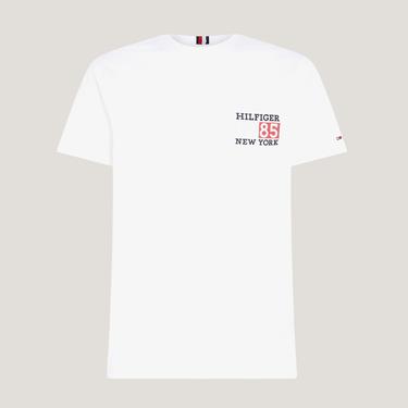  Tommy Hilfiger New York Flag Erkek Beyaz T-Shirt