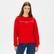 Tommy Hilfiger Modern Regular Corp Logo Crew Neck Kadın Kırmızı Sweatshirt
