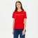 Tommy Hilfiger Regular Corp Logo Crew Neck Kadın Kırmızı T-Shirt