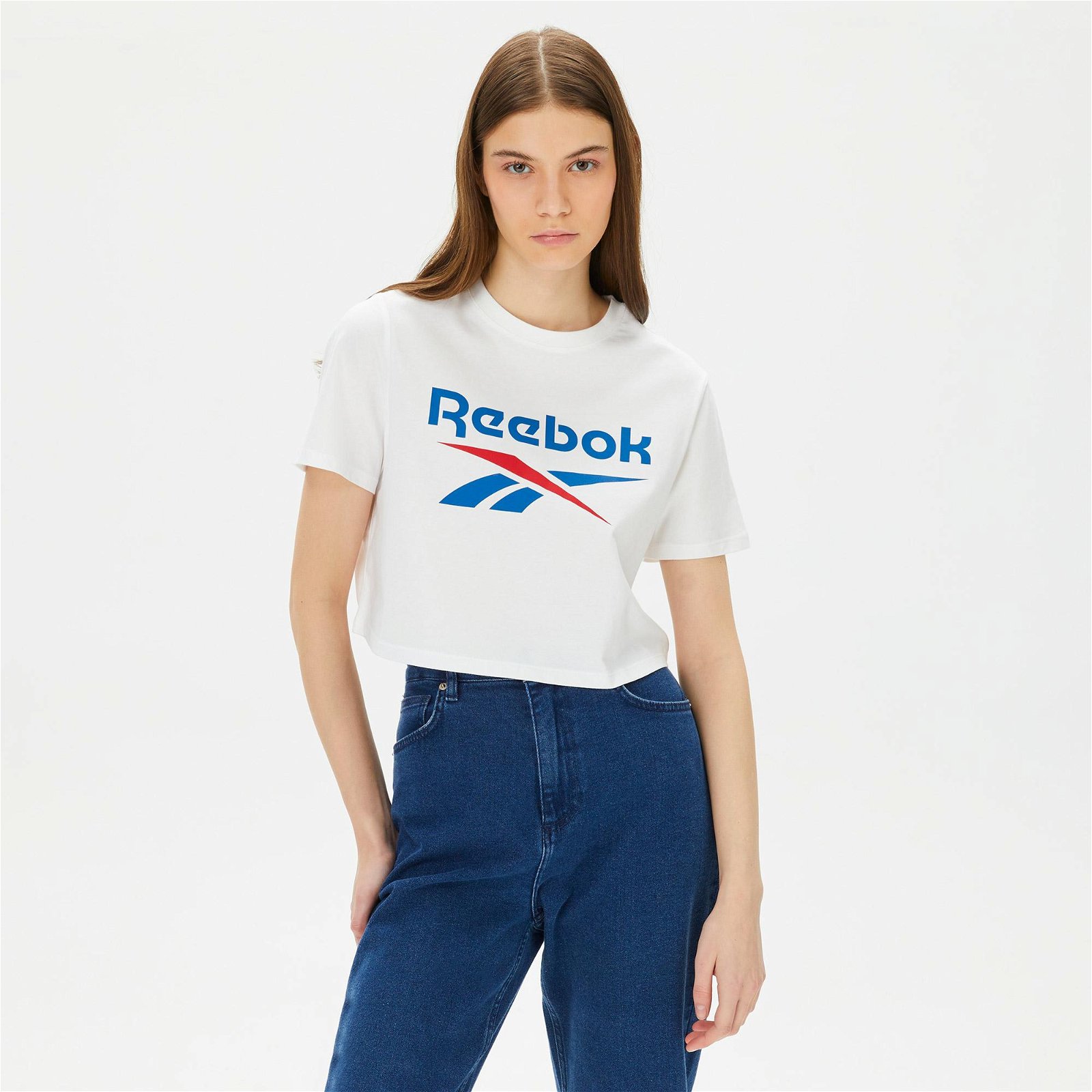 Reebok Identity Kadın Beyaz Kısa Kollu T-Shirt