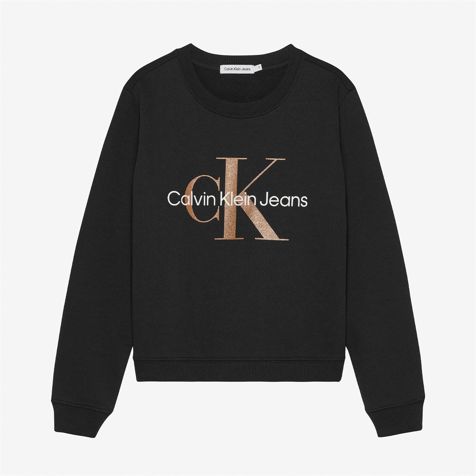Calvin Klein Jeans Bronze Monogram Cn Çocuk Siyah Sweatshirt
