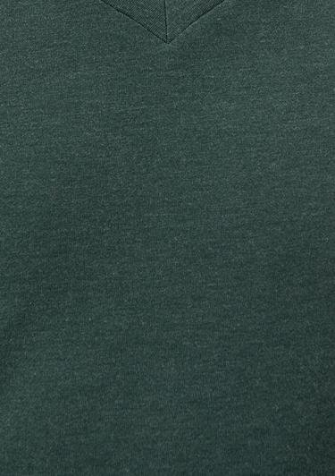  Mavi V Yaka Streç Yeşil Basic Tişört Fitted / Vücuda Oturan Kesim 061748-25752