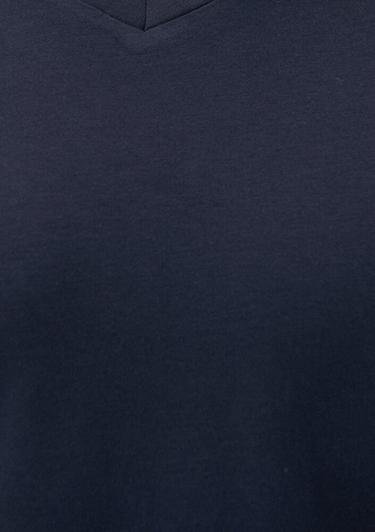  Mavi V Yaka Streç Lacivert Basic Tişört Fitted / Vücuda Oturan Kesim 061748-17588