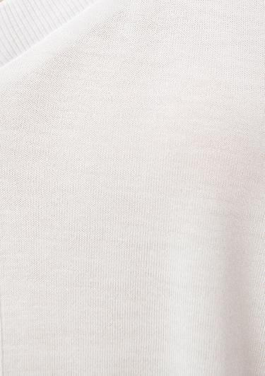  Mavi V Yaka Beyaz Basic Tişört Loose Fit / Bol Rahat Kesim 166449-620